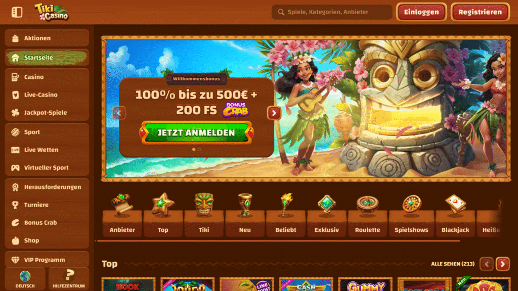 tiki casino wallpaper deutsch 1